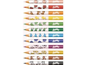 Lápis de Cor Triangular Jumbo 12 cores + Apontador - Faber-Castell