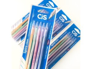 Caneta Esferográfica Spiro Clean 0.7mm KIT com 05 Cores - Cis