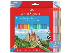Lápis de Cor 24  + 4  Cores - Faber-Castell